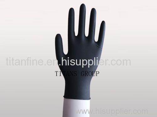 black disposable nitrile exam gloves