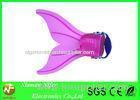 Pink Mermaid Tail Mono Silicone Swim Fins With Adjust Strap For Kids Diving Use