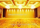 Yellow MDF Exhibition Partition Walls Sliding Folding Doors Acoustic