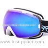 Large Matt White Ladies Ski Glasses / Girls Snowboarding Goggles Anti UV