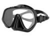 Black Tempered Glass Unisex Free Diving Mask with Silicone Strap and Skirt