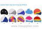 Custom Water-drop Silicon Swimming Caps Mixed Color Hair Hats