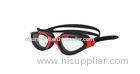Black and Red Photochromic Anti Fog Swimming Goggles with CE Certificate