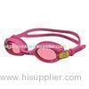 Pink Girls Silicone Swimming Goggles / Swimmer Goggles with Silicone Gasket