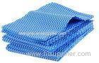 OEM Blue Eco-friendly Alcohol Free Folding Hand Towels 70% Viscose 30% Polyester