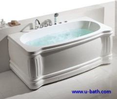 European style massage bathtub whirlpool spa of wall back installation