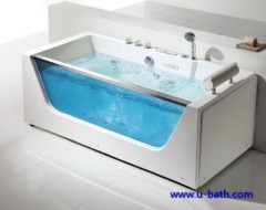 Factory direct glass whirlpool bathtub from U-BATH