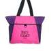 Cute Pink Recycled 600D polyester Non-Woven Shopping bag for grocery OEM