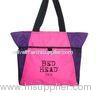 Cute Pink Recycled 600D polyester Non-Woven Shopping bag for grocery OEM