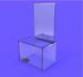 Lockable Large Clear Acrylic Ballot Box / Donation Box With Silk Screen Printed