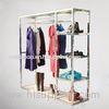 Multi Function Garment Display Shelfs With Metal Display Stands Chrome plating