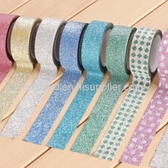 Decorative adhesive glitter tape