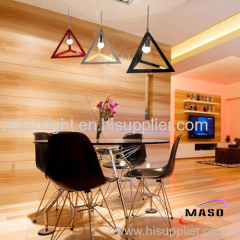 2015 Summer NEW Maso Modern Triangle Resin Pendant Light Red White Black Color MS P1053