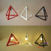 2015 Summer NEW Maso Modern Triangle Resin Pendant Light Red White Black Color MS P1053