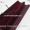 Dark Red Nylon Base Velvet Flocking Fabric / Flocked Upholstery Fabric Eco-friendly
