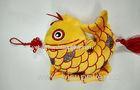 Flocking Cloth The Auspicious Yellow Carp with Chinese Knot Custom Promotional Toys