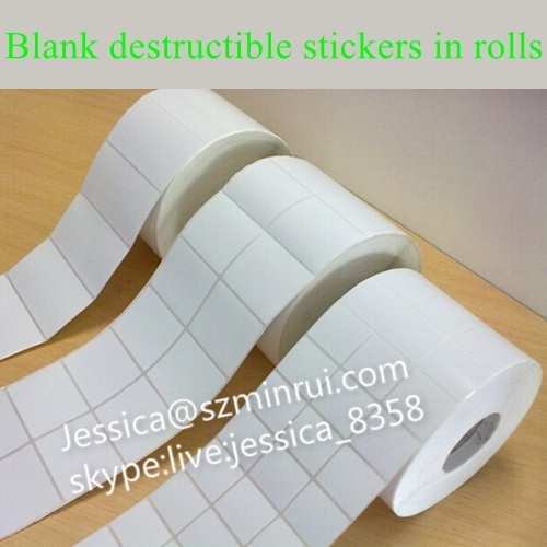 Minrui Nice Price High Quality Blanks Eggshell Vinyl Stickers Custom Designs Anti Theft Barcode Stickers