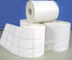 Custom Permanent Adhesive Specialized Blank Barcode Labels In Rolls For Printed Serials Sequence Unique Numbers