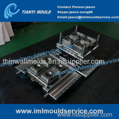 china plastic IML thin wall injection mold designs/ thin wall plastic moulding and thin wall packaging