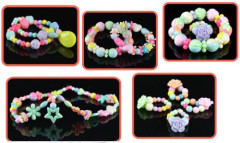 New kids craft kits for girls plastic beads toys making DIY jewelry set