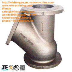 Through three directions Iron sand casting parts for pipe fittings