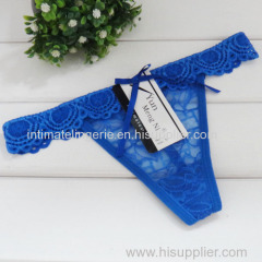 2015 new sheer lace thong pretty lace g-string women sexy t-back underpants stretched lace lady panties hot lingerie