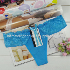 2015 new spandex laced thong pretty lace g-string women sexy t-back underpants stretched lace lady panties hot lingerie