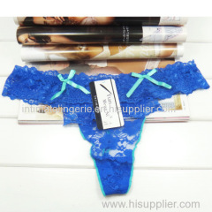 2015 new sexy lace thong pretty lace g-string women sexy t-back underpants stretched lace lady panties hot lingerie