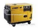 Yellow Portable 3KVA Diesel Engine Generator Set / Silent Diesel Generator