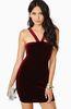 Strapless Sexy Bodycon Velvet Mini Dresses For Juniors In Deep Red