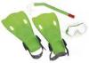 Green Flippers For Swimming Snorkel Gear Swimming Fins Dive Mask Snorkel Set