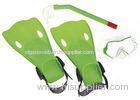 Green Flippers For Swimming Snorkel Gear Swimming Fins Dive Mask Snorkel Set