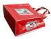 OEM Waterproof PRI Red Woven PP Shopping Bags With White Binding Edge
