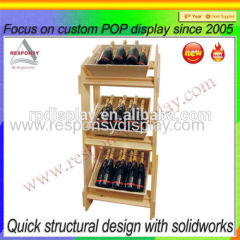 Custom wooden wine/beer retail store display stand