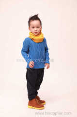 Boys' Casual Crew Neck Jumpers Cotton and Wool Sweaters