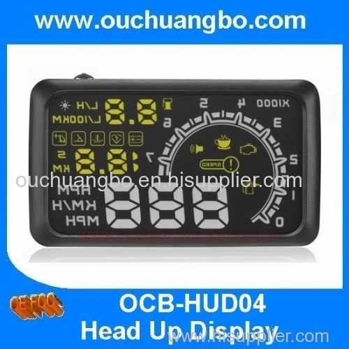 Ouchuangbo car HUD head up display OBD2 support overspeed fuel