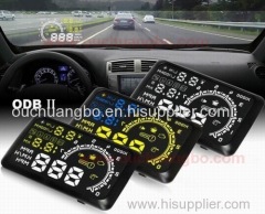 Ouchuangbo car HUD head up display OBD2 support overspeed fuel