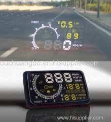 Ouchuangbo car HUD head up display OBD2 support overspeed fuel