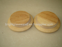 Natural Wooden Lids with Silicone Ring For Glass Jar&Storage Jar