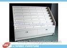 White OEM MDF Advertisement Display Stands / 1700mm * 650mm * 1200mm