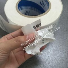 Factory High Quality Destructible Label Papers of Warranty Void Labels Materials Very Fragile Eggshells Paper