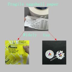 Factory High Quality Destructible Label Papers of Warranty Void Labels Materials Very Fragile Eggshells Paper