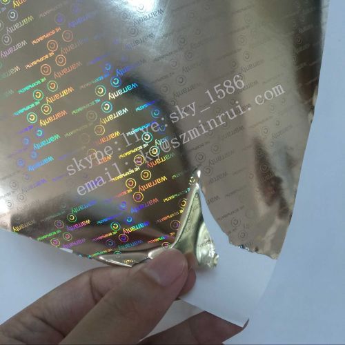 Minrui Unique Security  3D Hologram Seal Sticker Nice Price Warranty Void Laser Label