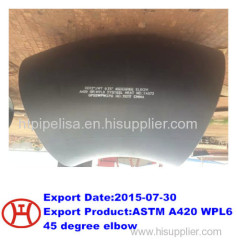 ASTM A420 WPL6 elbow