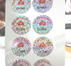 Manufacturer Hologram Destructible Paper Tamper Evident Self Adhesive Holographic Security Stickers Anti-fake Label