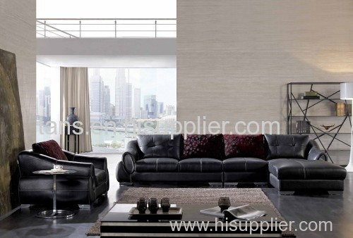 Luxury sectional genuine leather sofa