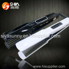 Digital LCD titanium plate flat iron infrared hair straightener hair roller online styling tools in china