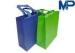 Recyclable biodegradable green / blue Non-woven Shopping Bag for supermarket