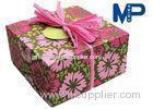 Lock Fashionable Square Texture Paper Gift Boxes For cloth / shoes