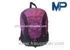 600D Polyester Embroidery logo Fashionable Backpack With Two side mesh pocket
